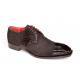 Fennix Italy "Landon" Brown Genuine Alligator /Italian Suede Leather Lace-Up Dress Shoes.